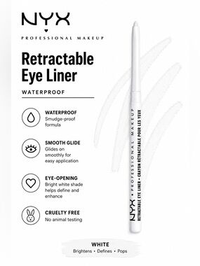 NWT/Sealed NYX Retractable Waterproof Eyeliner in White